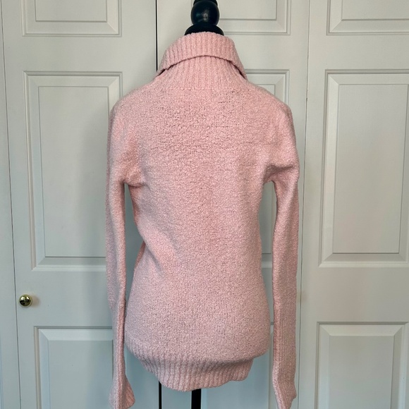 MODA International Pink Boucle Sweater with a Cowl Neck Size M - Picture 4 of 6